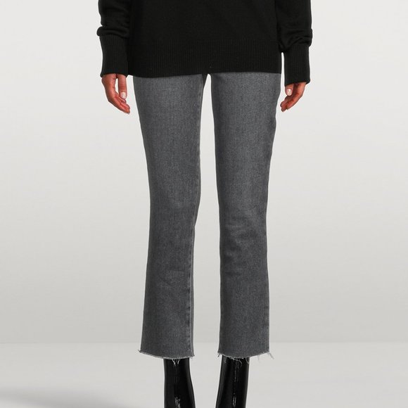 PAIGE Cindy Raw Hem Jeans - ASH BLACK - Picture 5 of 6